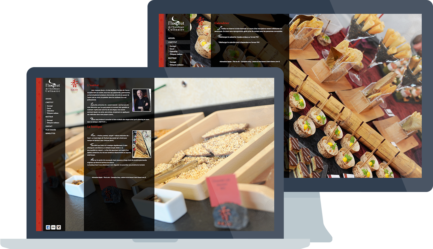 Site web responsive de l'Institut Culinaire
